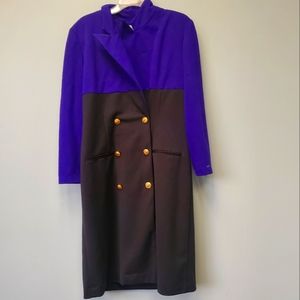 Black and Purple Vintage Blazer Dress/Jacket
